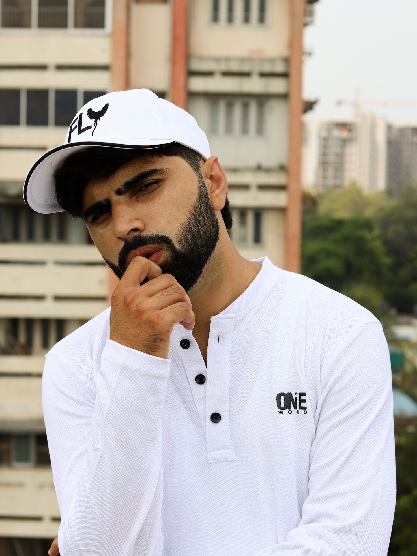 Henley Neck White